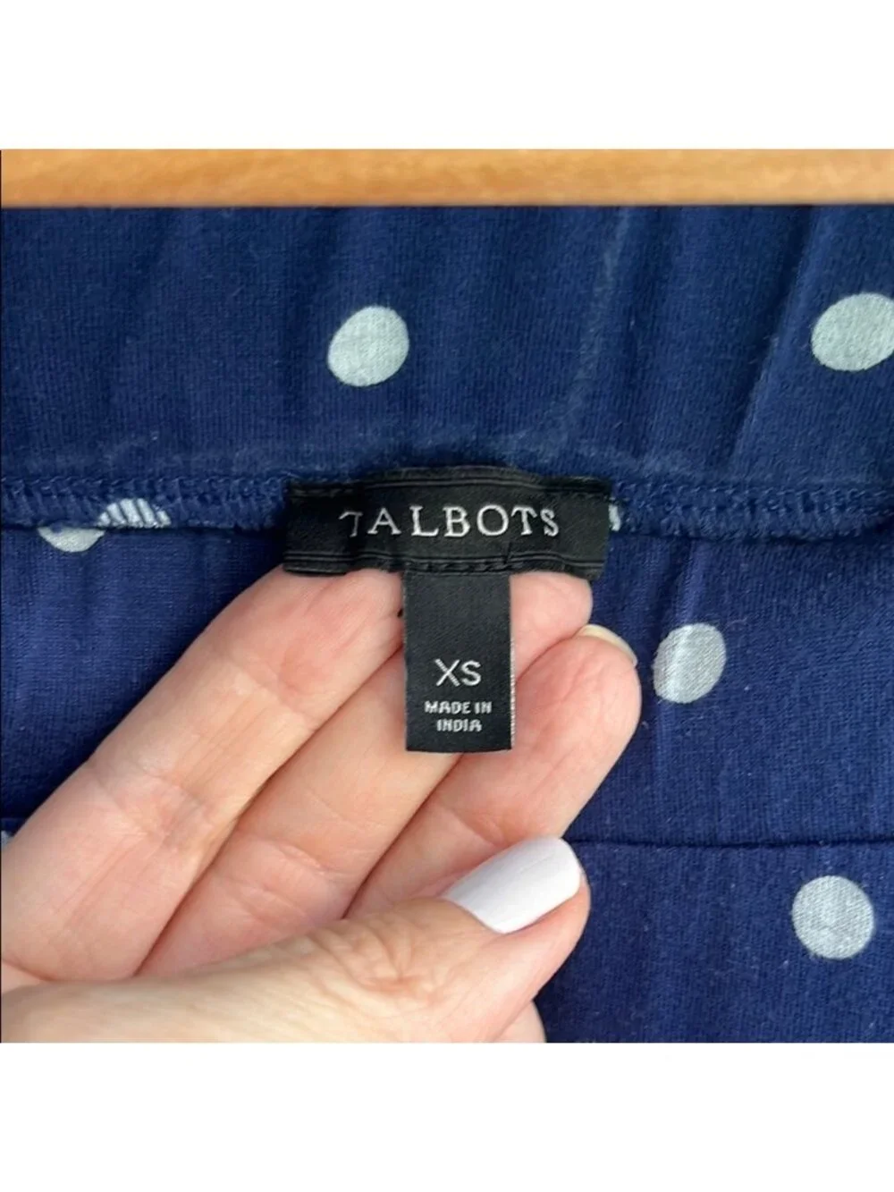Talbots Blue and White A-Line Maxi Skirt
